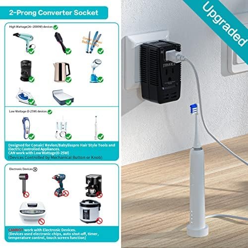 Upgrade TryAce 2000W Voltage Converter, Step Down 220V to 110V Converter for Hai... - Image 7