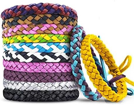 12 Pack Mosquito Repellent Bracelets, Individually Wrapped PU Leather Insect & B... - Image 2