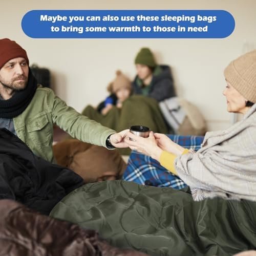 Macarrie 12 Pack Sleeping Bags for Adults Bulk Warm Cold Weather Kids Camping Sl... - Image 5
