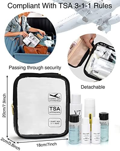 Relavel Travel Toiletry Bag for women with Detachable TSA Approved Toiletry Bag,... - Image 5