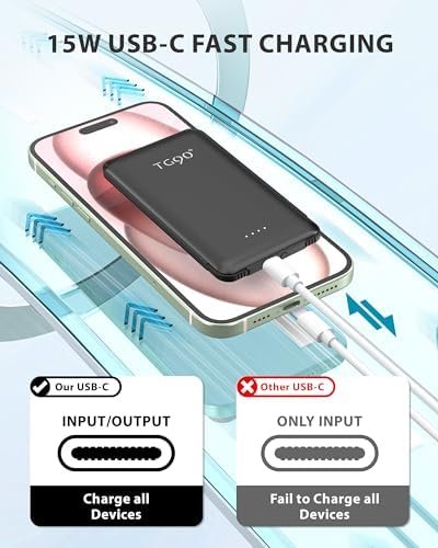 TG90° Power Bank Portable Phone Charger, 5000mAh Lightweight Battery Pack with B... - Image 3