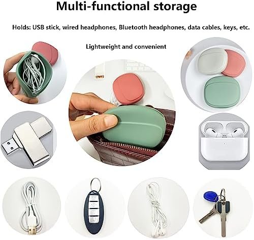 Silicone Headphone Organizer-Data Cable Storage Case-Mini Key Box-Portable Wired... - Image 5