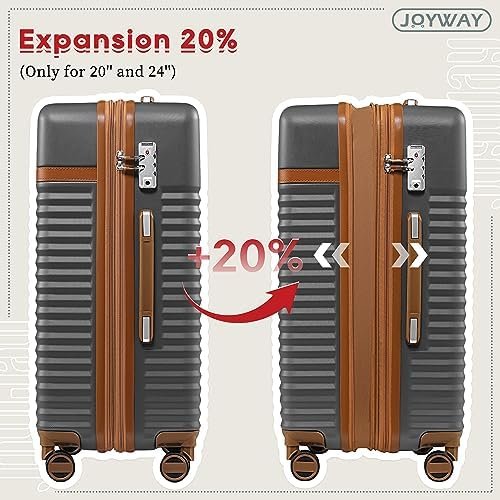 Joyway Luggage 20 Inch Carry On Luggage Sets, Expandable Suitcase Set with Spinn... - Image 3