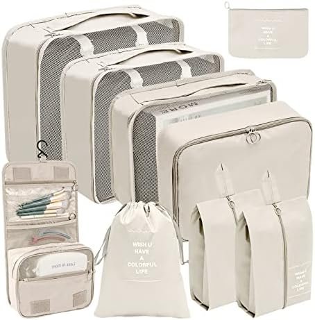 BRAQ 9 Pcs Packing Cubes for Suitcase Set Luggage Organizers, Lightweight Travel... - Image 2