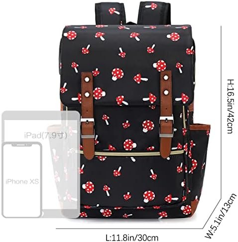 Vintage Laptop Backpack School Bag College Daypack Slim Commuter Backpack Fits 1... - Image 6
