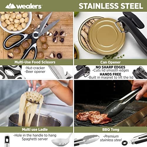 Camp Kitchen Cooking Utensil Set Travel Organizer Grill Accessories Portable Com... - Image 4