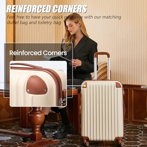 Luggage Sets 5 Piece Suitcases with Wheels, Suitcase Set ABS Hard Case Luggage w... - Image 5