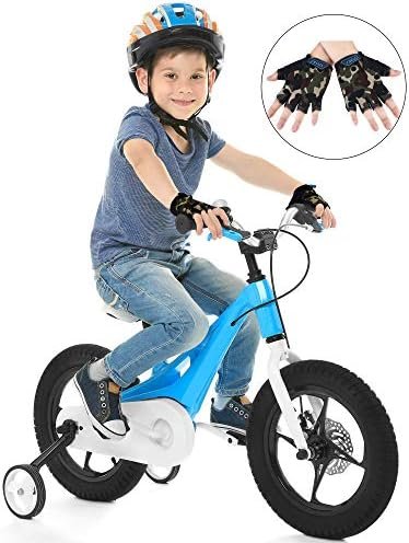 3 Pairs Kids Half Finger Gloves Sport Gloves Non-Slip Gel Gloves for Children Cy... - Image 3