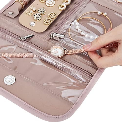 BELALIFE Travel Jewelry Case Organizer, Foldable Jewelry Storage Roll for Earrin... - Image 8
