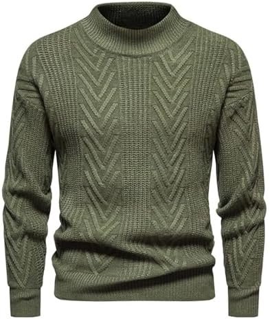 Working Coats for Men Mens Solid Large Cotton Cardigan Sweater Knit Shirt - Image 3