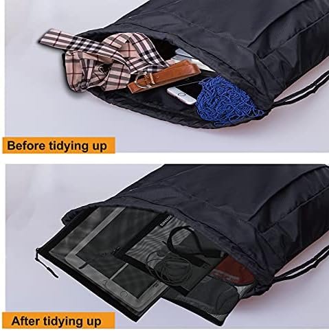 SUPACOOL Set of 4 Black Travel Mesh Cosmetic Makeup Organizer Bags with Zipper d... - Image 4