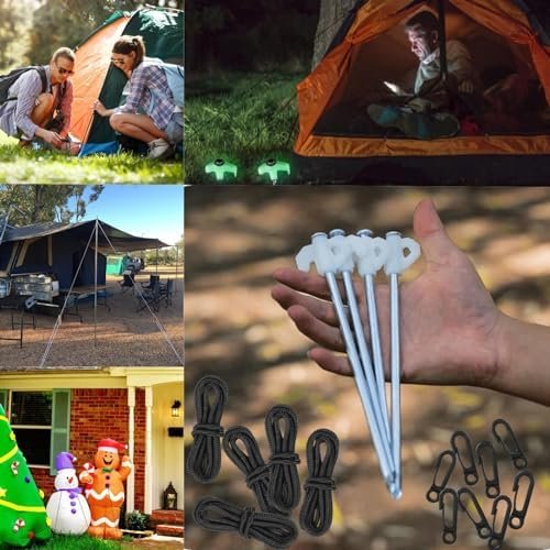 Tent Stakes Heavy Duty 8 inch Metal Tent Pegs, 25PCS Multiuse Camping Tent Acces... - Image 8