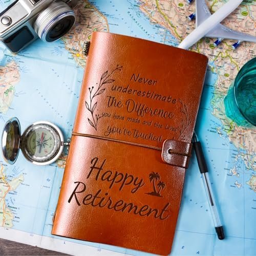 PRSTENLY Retirement Gifts for Women Men, Happy Retirement Leather Journal Cool R... - Image 7