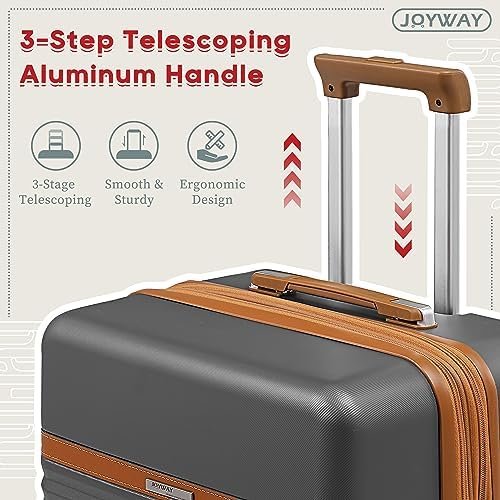Joyway Luggage 20 Inch Carry On Luggage Sets, Expandable Suitcase Set with Spinn... - Image 6