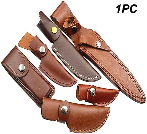 Pu Leather Hiking Pouch Belt Knife Sheath Snap Fastener Hunt Holder Pocket for T... - Image 10