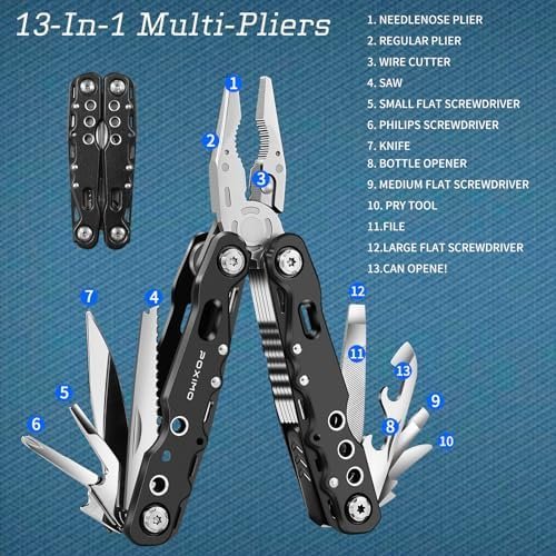 Gifts for Men POXIMO Multitools Gift Set, Men Gifts 14 In 1 Multi tool Pliers, P... - Image 5