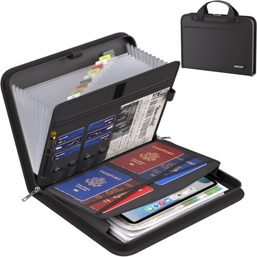 ENGPOW Accordion File Organizer,Fireproof Expanding File Folder with Multi Pocke... - Image 2