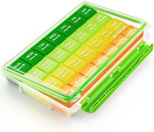 AUVON Monthly Pill Organizer Moistureproof, Large 28 Days Pill Case with Removab... - Image 2