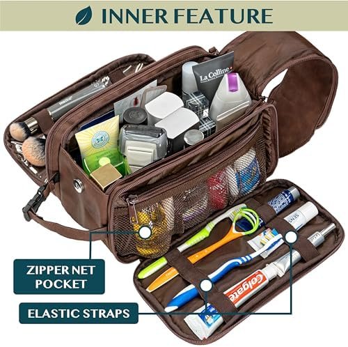PAVILIA Toiletry Bag for Men Women, Mens Travel Bag Toiletries Organizer Case fo... - Image 4