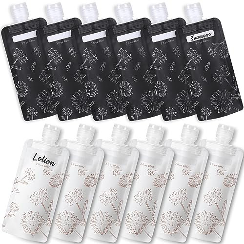PACKISM Travel Containers for Liquids - 12 Pack Leak Proof 3oz TSA Approved Liqu... - Image 2