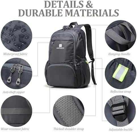 Travel Backpack Carry On Flight Approved Waterproof Anti Theft Lightweight Backp... - Image 3