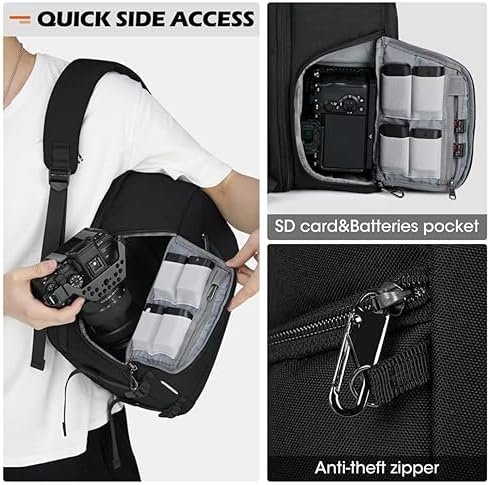 Camera Bag Backpack Professional for DSLR SLR Mirrorless Camera Waterproof Camer... - Image 4