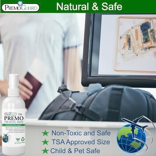 Travel Bed Bug & Mite Killer Spray by Premo Guard 3 oz – Child & Pet Safe – Fast... - Image 3