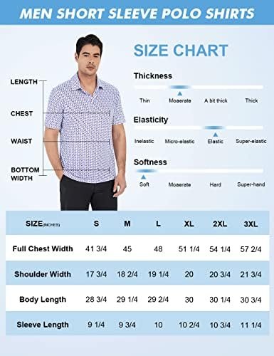 Hodaweisolp Golf Shirts for Men Dry Fit Print Moisture Wicking Performance Short... - Image 7