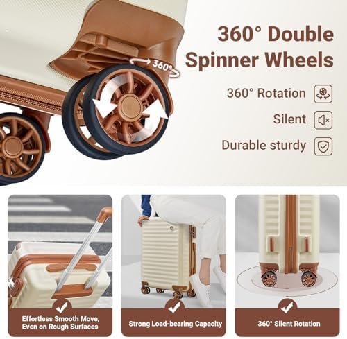 Joyway Carry on Suitcase 20 Inch,Hardside Travel Carry-on Luggage 22x14x9 Airlin... - Image 3