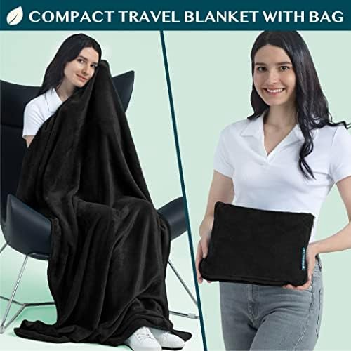 PAVILIA Travel Blanket Pillow, Soft Airplane Blanket 2-in-1 Combo Set, Plane Bla... - Image 3