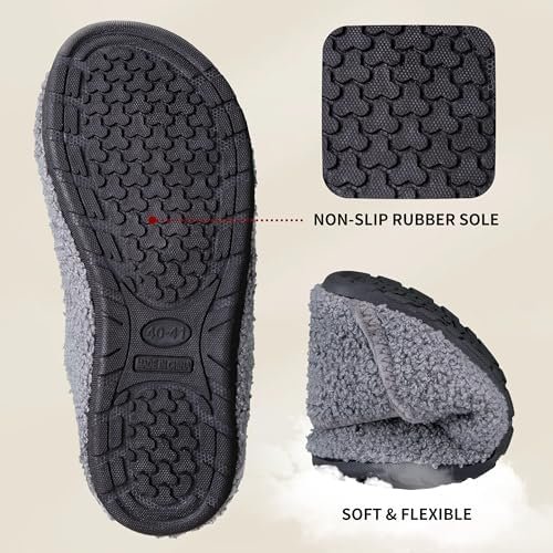 Women's Men's Fuzzy Fur Slippers Casual House Shoes Non Slip Barefoot Slipper So... - Image 5