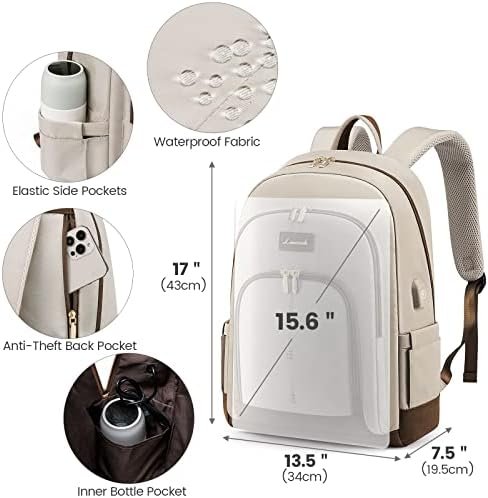 LOVEVOOK Travel Laptop Backpack Women,15.6 Inch Water Resistant Travel Backpack ... - Image 5