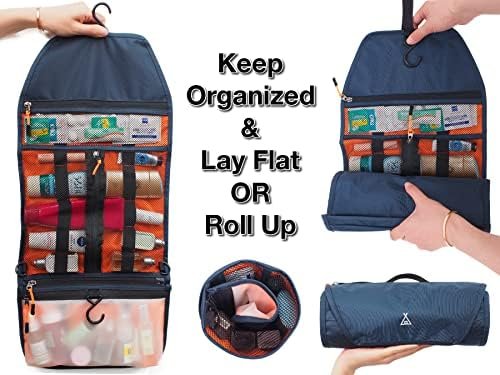 avel Toiletry Bag, Hanging Toiletry Bag for Men, Roll Up Dopp Kit Bathroom Shavi... - Image 3