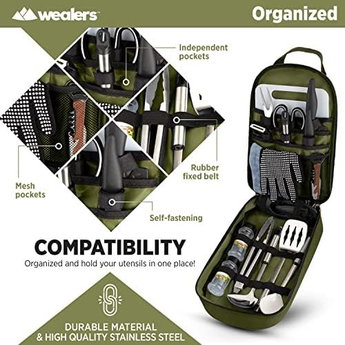 Camp Kitchen Cooking Utensil Set Travel Organizer Grill Accessories Portable Com... - Image 6