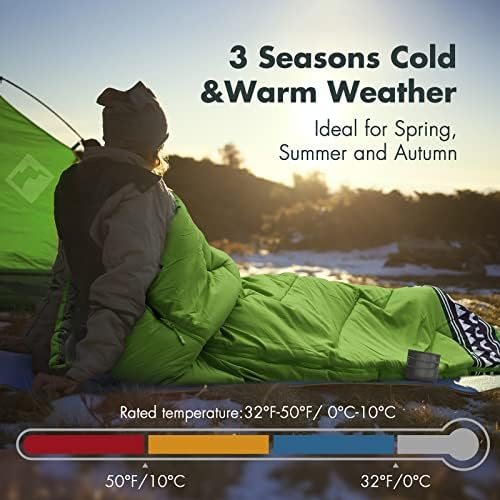 VILLEY Camping Sleeping Bag, Lightweight Backpacking Sleeping Bag with Compressi... - Image 4