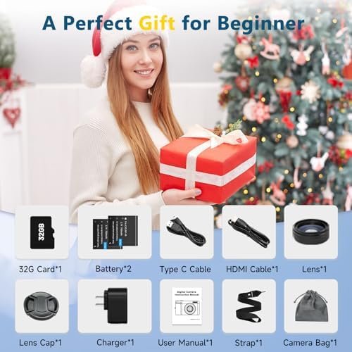 4K Digital Camera for Photography with 32GB Card Autofocus 48MP Vlogging Camera ... - Image 8