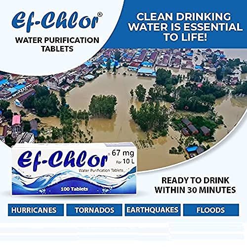 Ef-Chlor Water Purification Tablets/Drops (67 mg - 100 Tablets) - Potable Water ... - Image 4