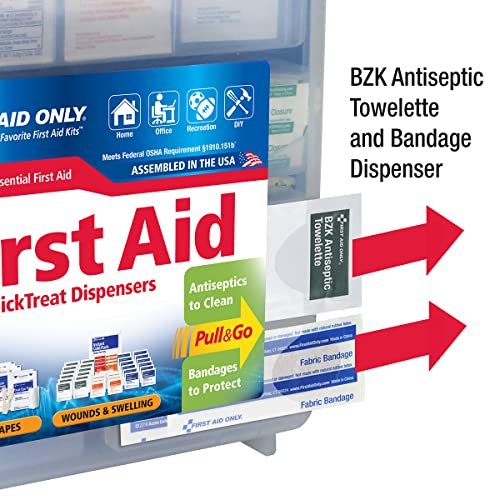 First Aid Only 91268 QuickTreat Dispenser Emergency First Aid Kit for Home, Work... - Image 5
