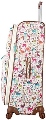 Lily Bloom Giraffe Park Luggage 24" Expandable Design Pattern Suitcase With Spin... - Image 3