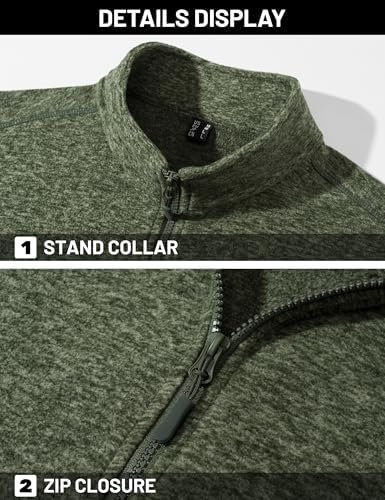 TACVASEN Men's Fleece Jackets Full Zip Lightweight Jacket Casual Soft Warm Coats... - Image 5