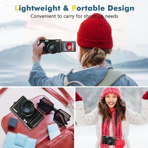 4K Digital Camera for Photography with 32GB Card Autofocus 48MP Vlogging Camera ... - Image 6