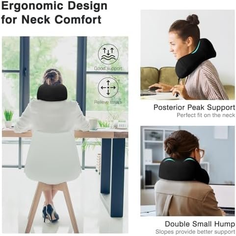 Travel Pillow for Airplane Memory Foam Neck Pillow, Soft & Support Travel Pillow... - Image 6