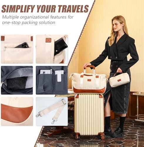 Luggage Sets 5 Piece Suitcases with Wheels, Suitcase Set ABS Hard Case Luggage w... - Image 7