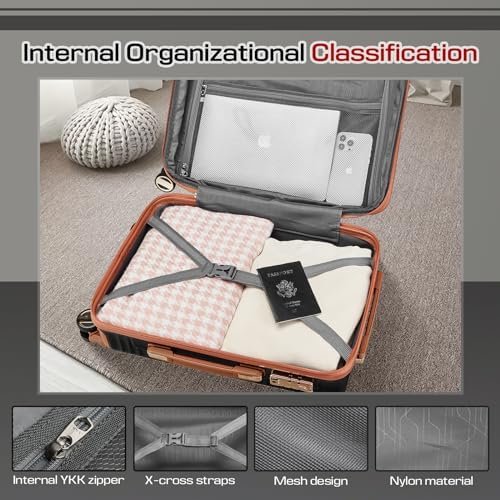 Joyway Carry on Luggage Sets, Expandable Hard Shell Carry-on Suitcase with Spinn... - Image 6