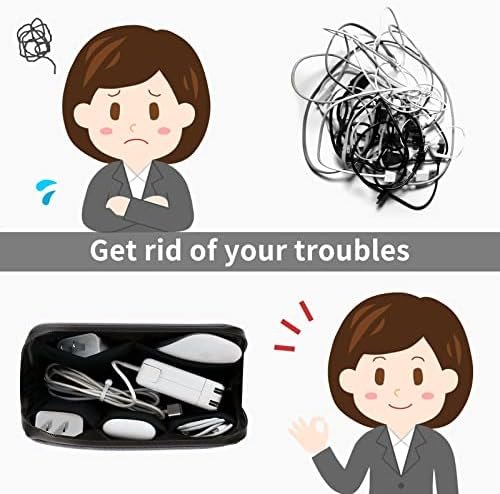 Electronic Organizer, Travel cable Electronic Organizer Case Bag,Waterproof Orga... - Image 5