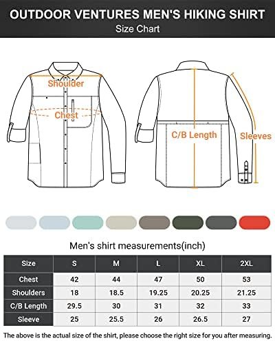 Outdoor Ventures Men's Long Sleeve Hiking Shirt UPF 50 UV Sun Protection Shirt C... - Image 8