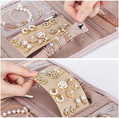 BELALIFE Travel Jewelry Case Organizer, Foldable Jewelry Storage Roll for Earrin... - Image 4