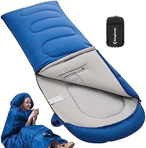 KingCamp Sleeping Bags for Adults, Wearable Sleeping Bags for Camping Backpackin... - Image 2
