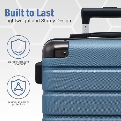 Coolife Luggage Set Suitcase 3 Piece Luggage Set Carry On Travel Luggage TSA Loc... - Image 5