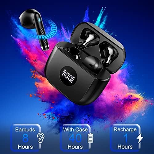 Wireless Earbuds, Bluetooth 5.3 Ear Buds LED Power Display Headphones Bass Stere... - Image 8